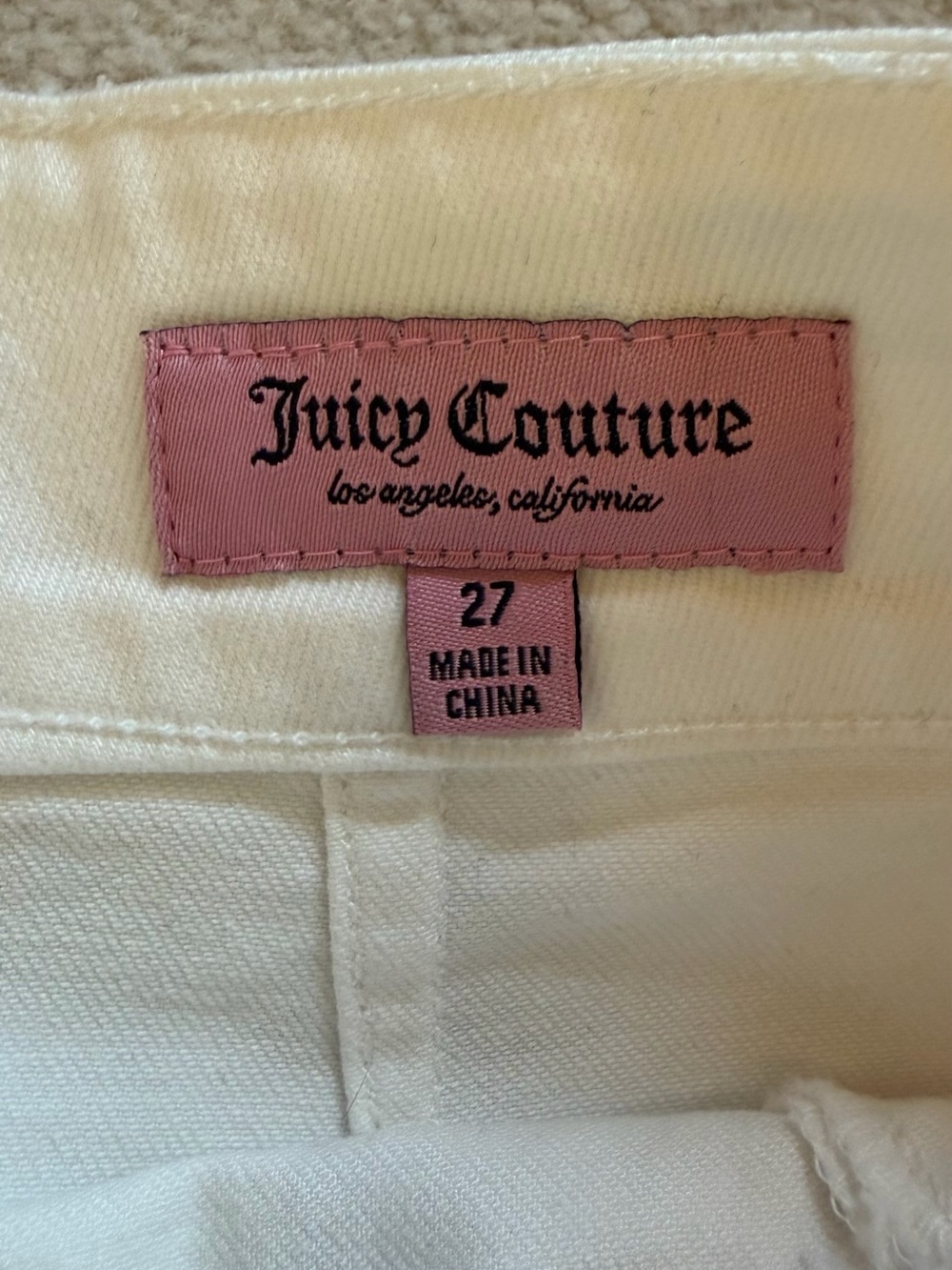 Juicy Couture White Cargo Mini Skirt with Belt, 27 NWOT - Picture 3 of 7